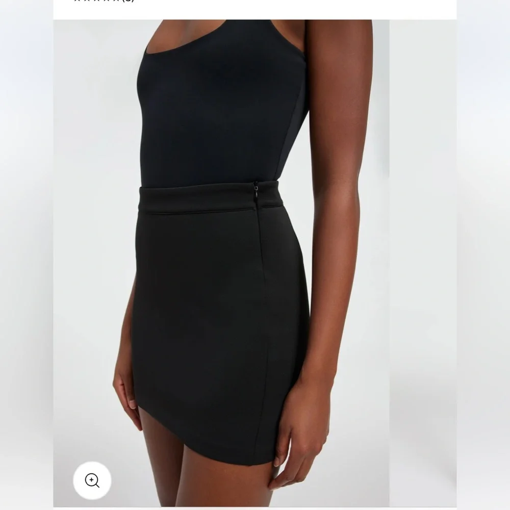 “Good American” brown (coco) scuba mini skirt; size 4/27; NWT - Picture 2 of 16